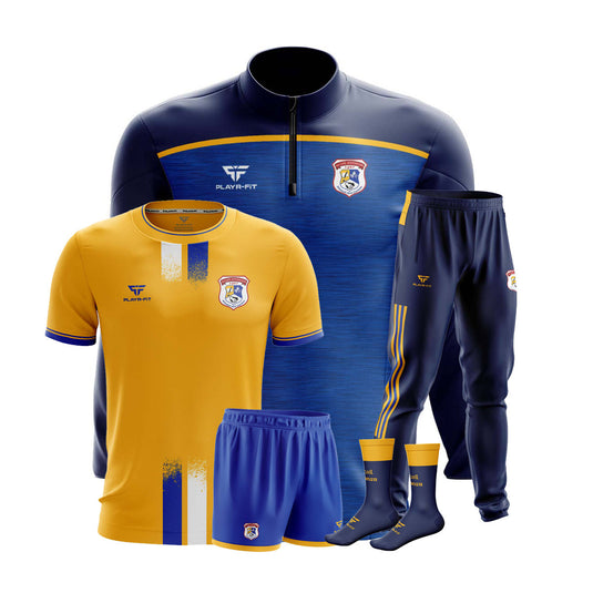 Scoil Eimear PE Pack 1 (Midlayer Spirit, Jersey B16 , Skinny Pants Adroit, Shorts Bottom Stripes, Mid Socks) - Kids