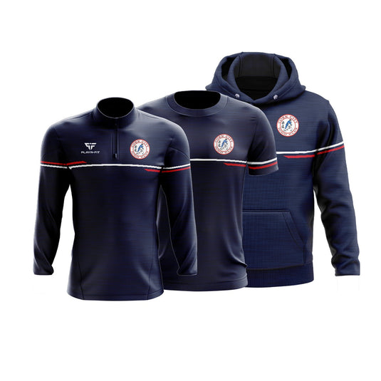 Cork City Judo Club Teamwear Pack 6 (Hoodie Courage Navy, 1/4 Zip Midlayer Courage Navy, T-Shirt Courage Navy) - Kids