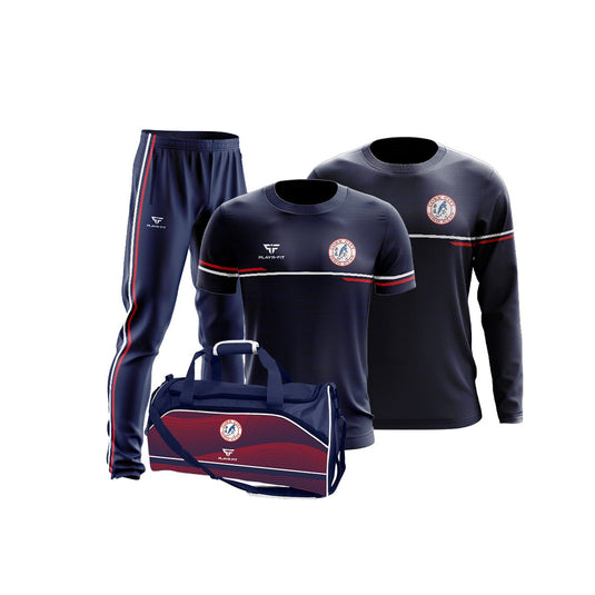 Cork City Judo Club Teamwear Pack 7  (Kit Bag, Crew Neck, T-Shirt Courage Navy, Skinny Pants Courage Navy) - Adults