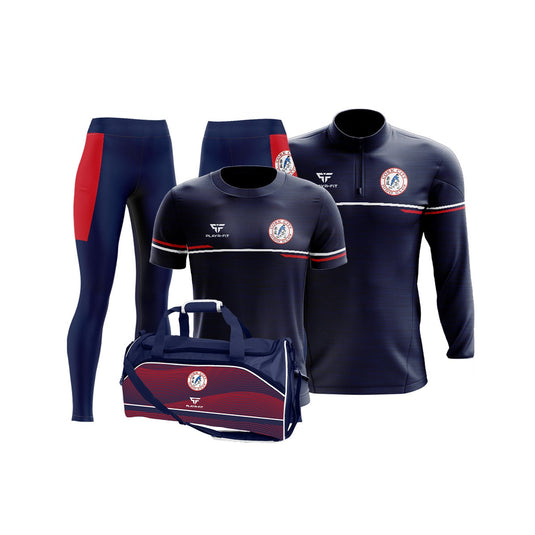 Cork City Judo Club Teamwear Pack 7 (Kit Bag, 1/4 Zip Midlayer Courage Navy, T-Shirt Courage Navy, High Waist Leggings) - Kids