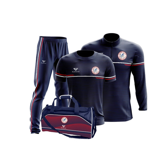 Cork City Judo Club Teamwear Pack 7  (Kit Bag, 1/4 Zip Midlayer Courage Navy, T-Shirt Courage Navy, Skinny Pants Courage Navy) - Adults