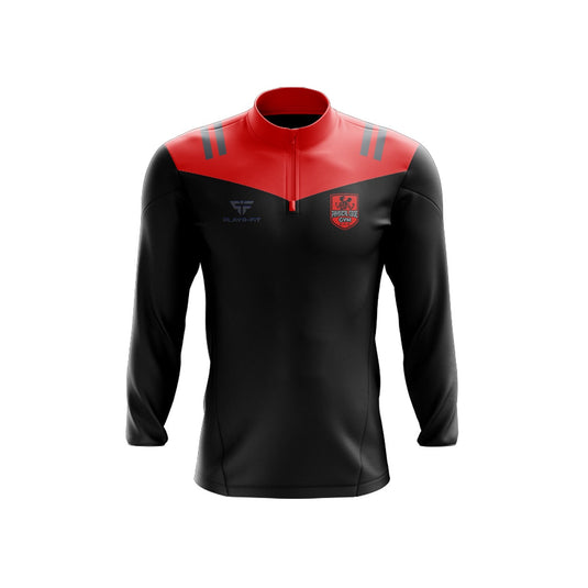Physical Edge Midlayer (1/4 Zip) Tenacity Black/Red - Kids