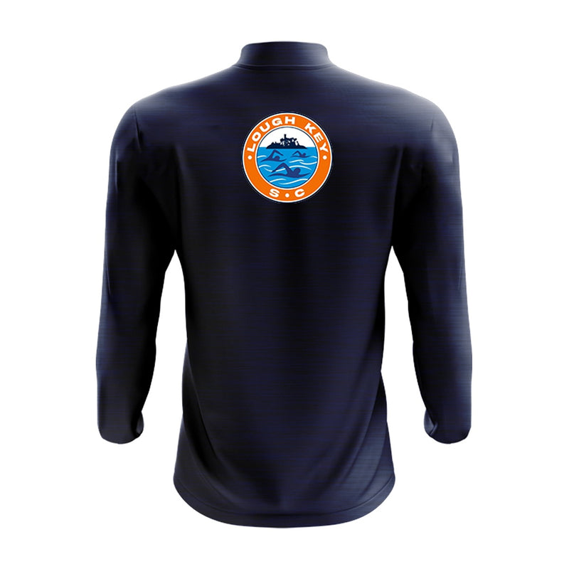 Load image into Gallery viewer, Lough Key Swim Club Midlayer (1/4 Zip) Endure (Navy/Orange) - Adults
