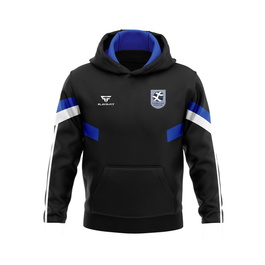 Laurelvale FC Hoodie Retro Black/Blue - Adults