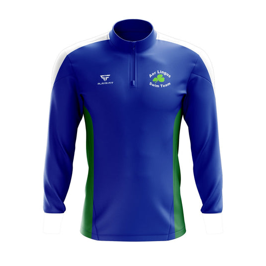 Aer Lingus Swim Club Midlayer (1/4 Zip) Endure (Blue/Green/White) - Adults