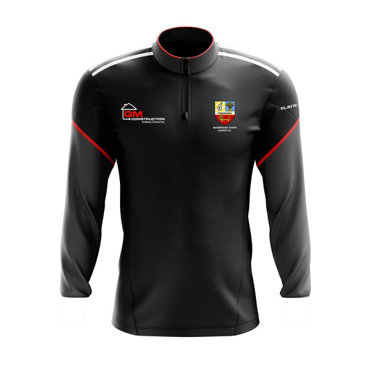 Banbridge Town Ladies Midlayer (1/4 Zip) Coaches Black - Kids