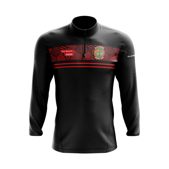 Ballyhaunis Boxing Club Midlayer (1/4 Zip) Optimum (Black/Red) - Kids