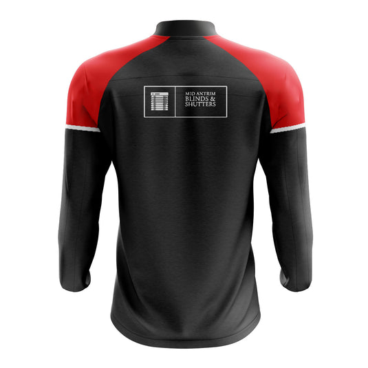 Ahoghill Rovers Midlayer (1/4 Zip) Stellar (Black/Red) - Kids