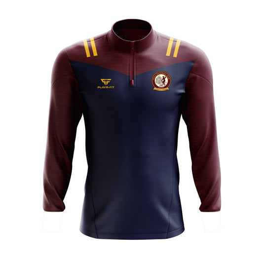 Tulla Handball Club Midlayer (1/4 Zip) Tenacity (Navy/Maroon/Yellow) - Kids