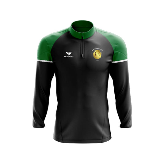 Keady Boxing Club Midlayer (1/4 Zip) Stellar Black/Green - Adults
