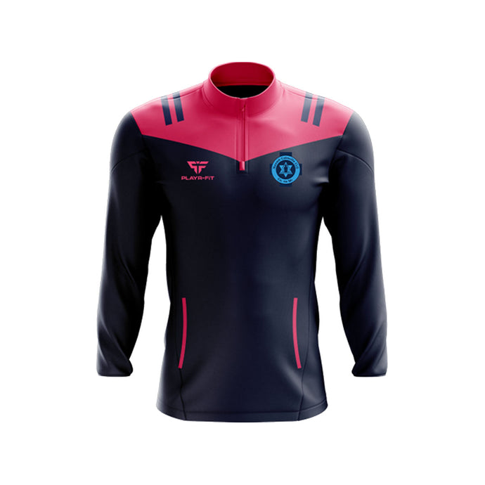 St Colmcilles GFC Meath Midlayer (1/4 Zip) Tenacity Navy/Pink - Kids