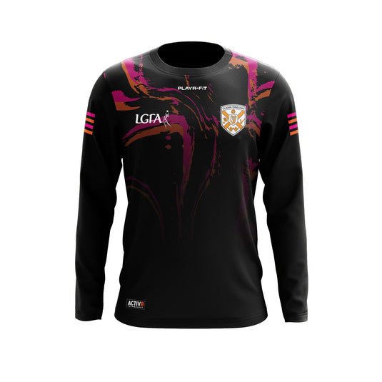Clann Eireann Activ8 Jersey Black/Orange/Pink (LGFA) - Adults