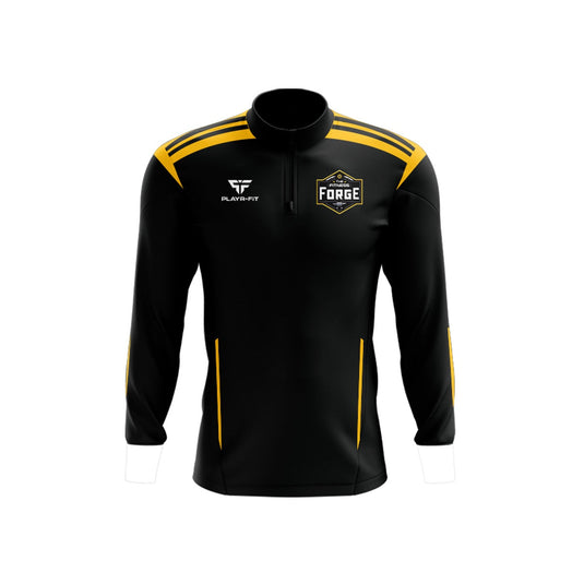 The Fitness Forge Midlayer (1/4 Zip) Adroit Black/Amber - Adults
