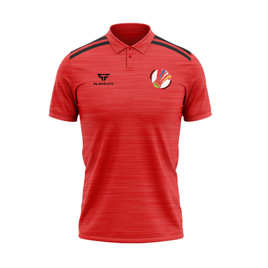 Ashbourne Badminton Club Polo Adroit Red - Adults