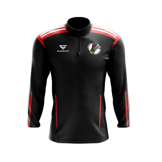 Ashbourne Badminton Club Midlayer (1/4 Zip) Adroit Black - Adults