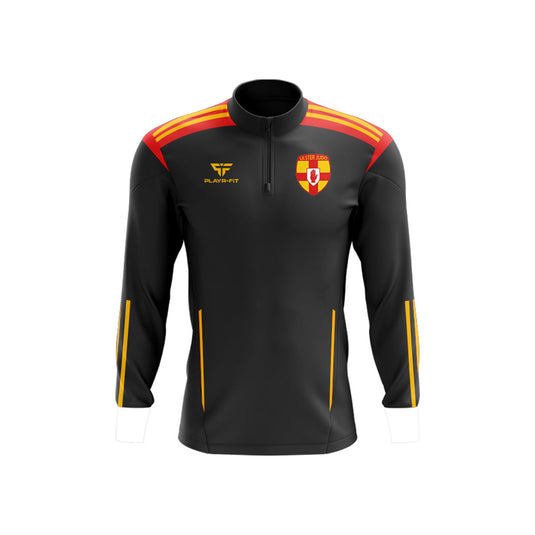 Ulster Judo Midlayer (1/4 Zip) Adroit Grey/Red/Yellow Gold - Adults