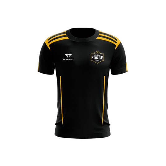 The Fitness Forge T-Shirt Adroit Black/Amber - Adults