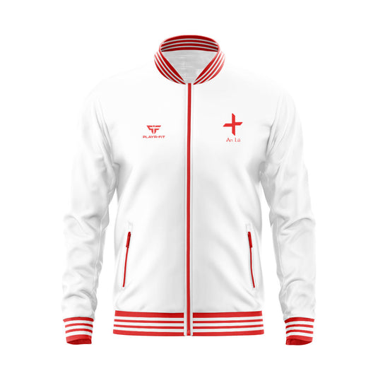 Louth County Retro Anthem Jacket (White) - Kids