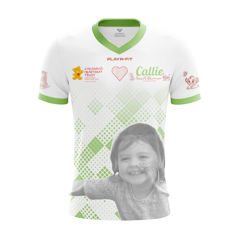Load image into Gallery viewer, Callie Heart Warrior Jersey B13 (White/Green) - Adults
