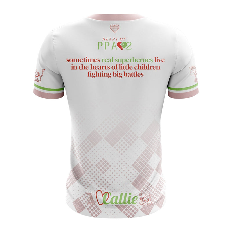 Load image into Gallery viewer, Callie Heart Warrior Jersey B13 (White/Pink) - Adults
