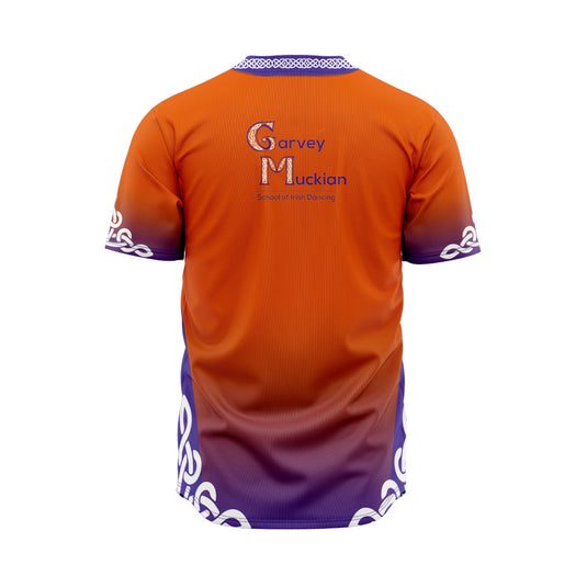 Garvey Muckian School of Irish Dancing Sublimated Baseball Shirt (with buttons) - Adults