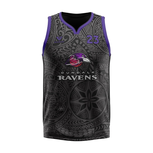 Dundalk Ravens Basketball Vest Playing (Black) - Adults