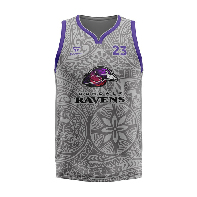 Dundalk Ravens Basketball Vest Playing (Grey) - Adults