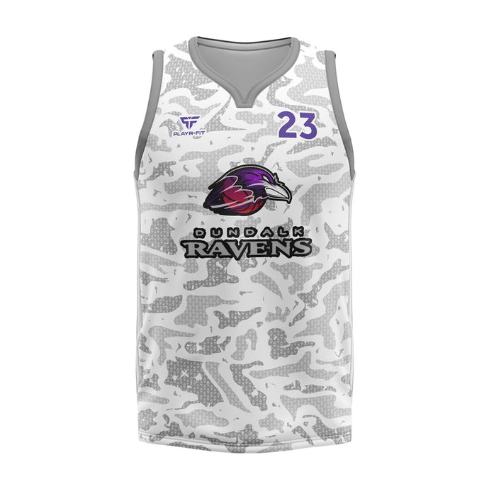 Dundalk Ravens Basketball Vest Playing (White Camo) - Adults