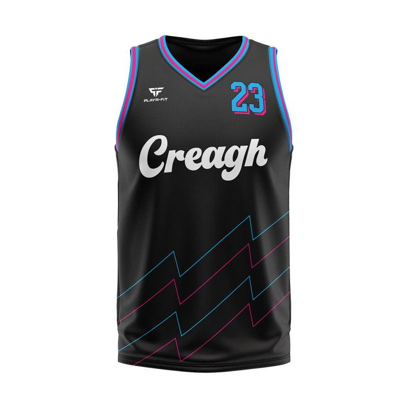 Load image into Gallery viewer, Creagh College Students Reversible Basketball Vest Black/White - Adults
