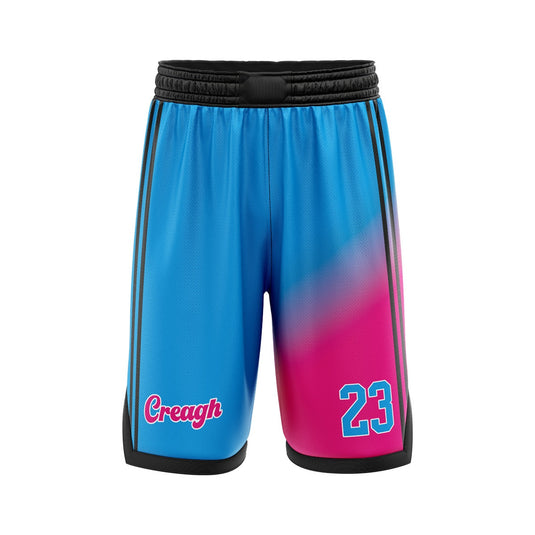 Creagh College Students Basketball Shorts Blue/Pink - Kids