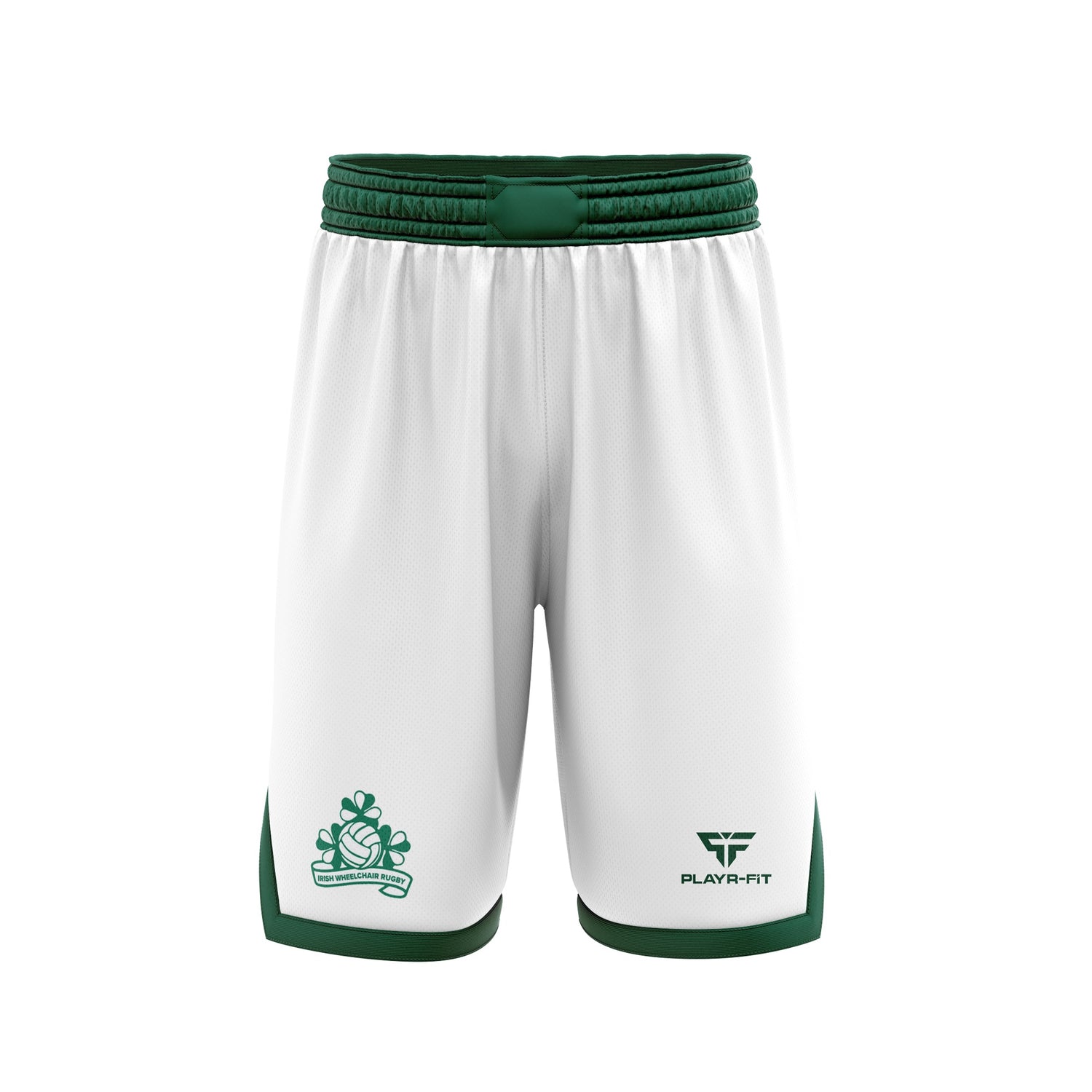 Ireland Rugby Shorts Irish Wheelchair Rugby Basketball Shorts (White) - Adults – PLAYR-FIT ...