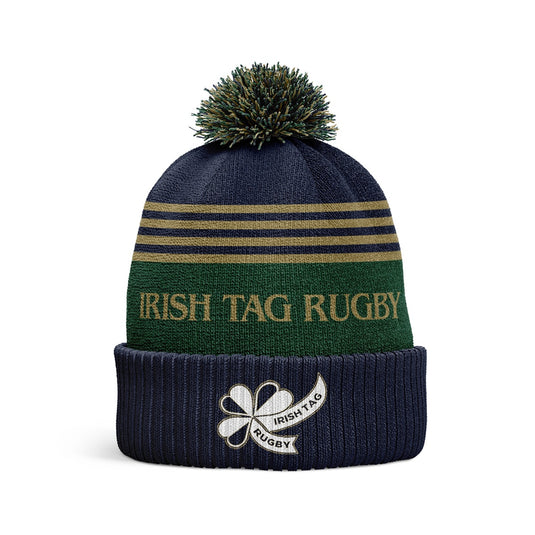Irish Tag Rugby Bobble Hat - Kids - Age 8 and Under