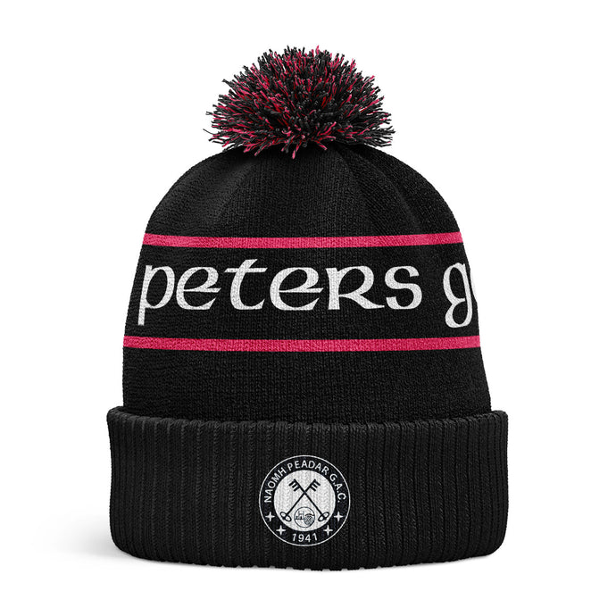 St Peters GAC Lurgan Bobble Hat (Pink Stripes) - Kids - Age 8 and Under