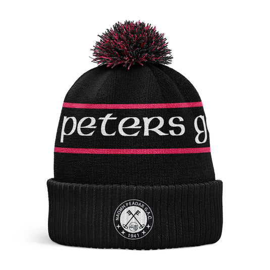 St Peters GAC Lurgan Bobble Hat (Pink Stripes) - Adults
