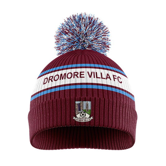 Dromore Villa FC Bobble Hat - Kids - Age 8 and Under