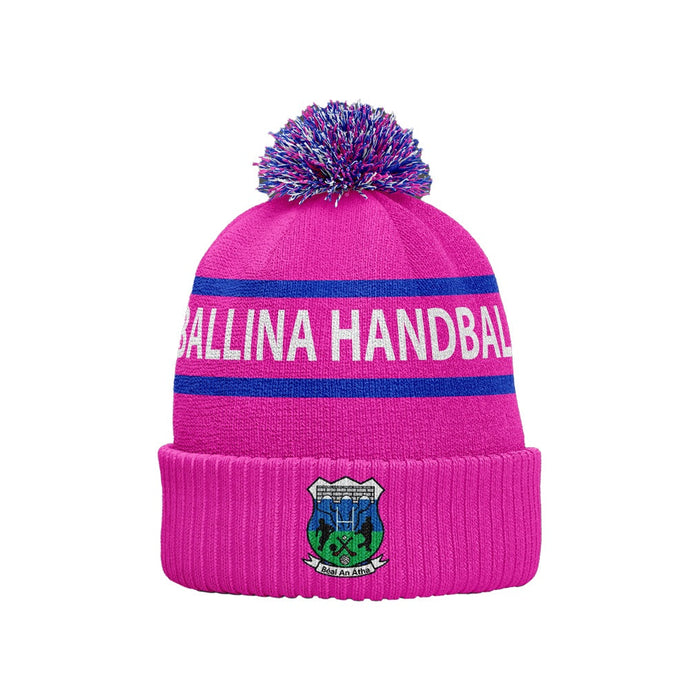 Ballina Handball Club Bobble Hat (Blue/Pink) - Kids - Age 8 and Under