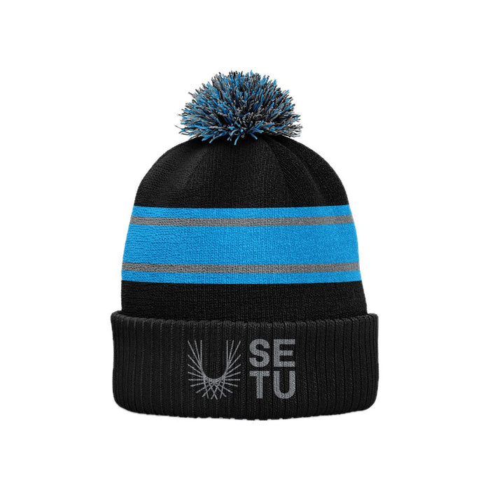 SETU BSCBM Football Bobble Hat (Black) - Kids - Age 8 and Under
