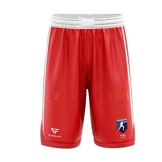 Craigmore ABC Boxing Shorts (Red) - Adults