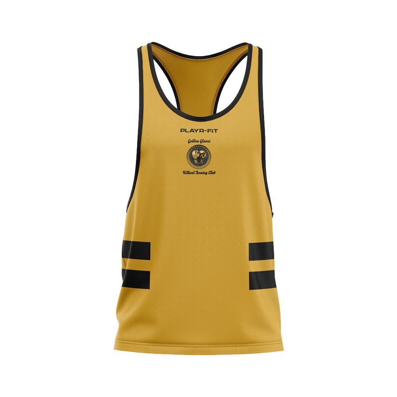 Load image into Gallery viewer, Golden Gloves Kilkeel Boxing Club Vest Gold - Kids
