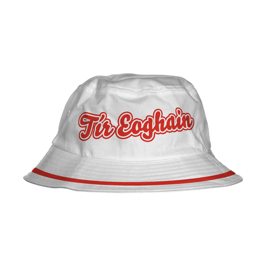 Tyrone County Retro Bucket Hat White - Kids