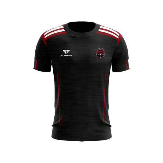 Cork Chiefs Tag Rugby T-Shirt Adroit Black/Red - Adults