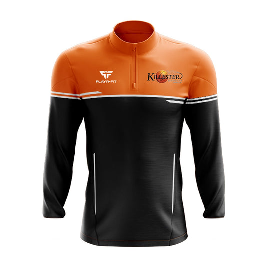 Killester Wheelchair Basketball Midlayer (1/4 Zip) Courage (Black/Orange/White) - Adults