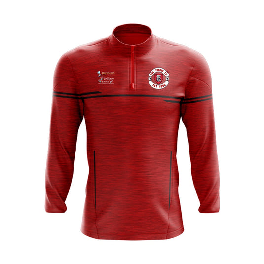 Real Tubber FC Midlayer (1/4 Zip) Courage (Red/Black) - Adults