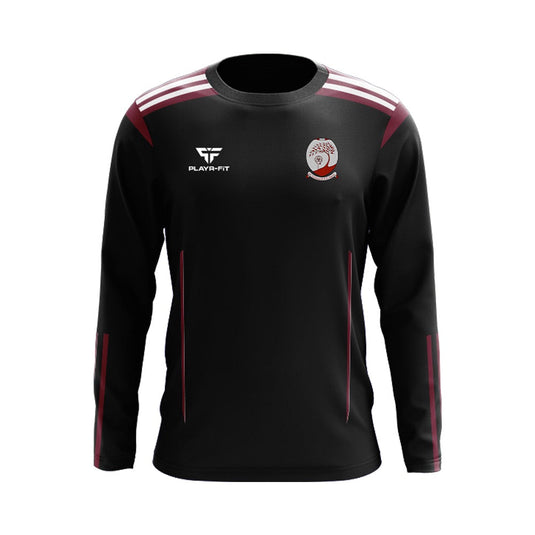 St Colmans PS Saval Staff Crew Neck Adroit (Black/Maroon/White) - Kids