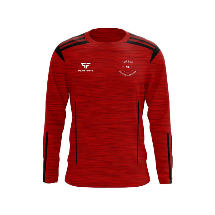Top End Boxing Academy Crew Neck Adroit (Red/Black) - Kids