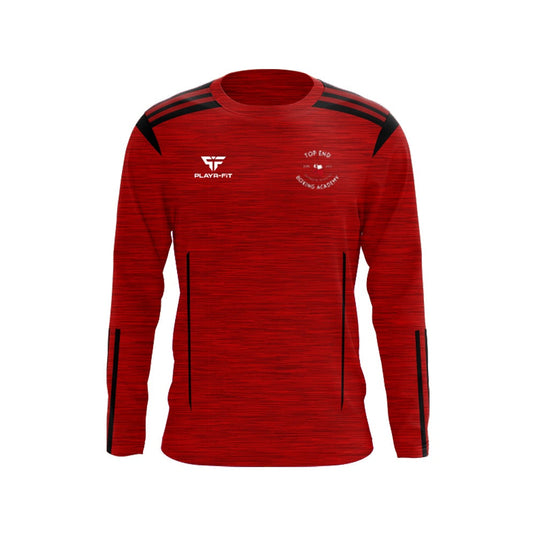 Top End Boxing Academy Crew Neck Adroit (Red/Black) - Kids