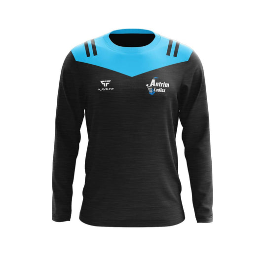 Antrim Netball Crew Neck Tenacity Navy/Sky Blue - Kids