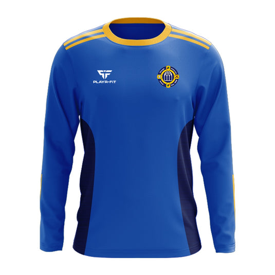 Clough Ballacolla Hurling Club Crew Neck Endure (Blue/Navy/YellowGold) - Adults