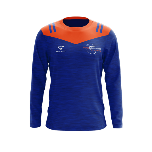 Inertia Gymnastics Coaches Crew Neck Tenacity (Blue/Orange) - Adults