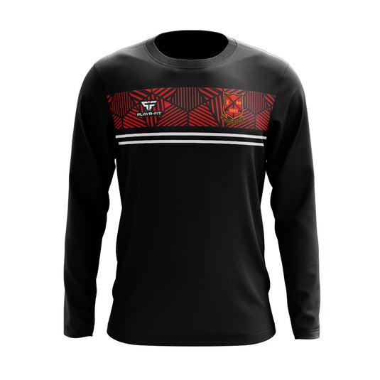 Ahoghill Rovers Crew Neck Optimum (Black/Red/White) - Adults